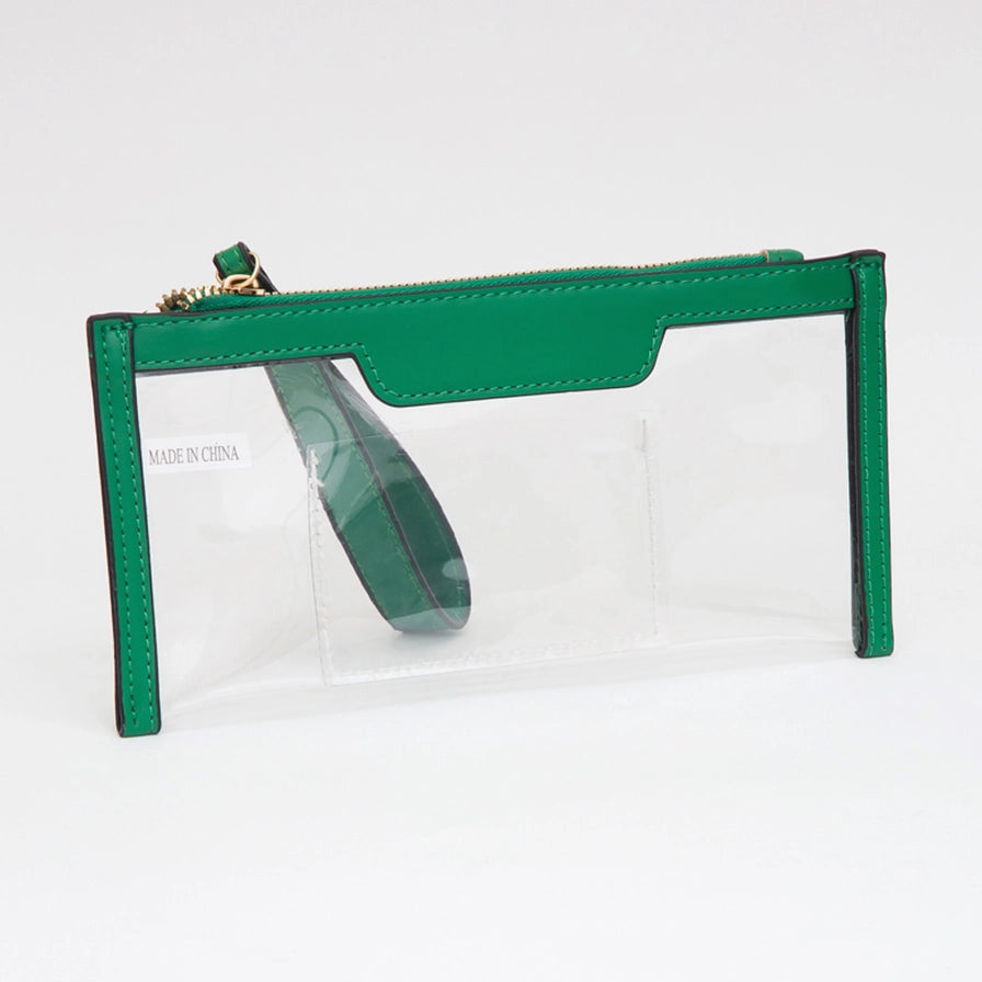 Clear Crossbody Stadium Bucket Bag - Red