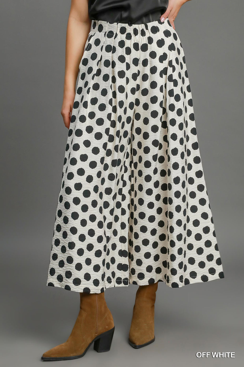 Cream and Black Polka Dot Pants