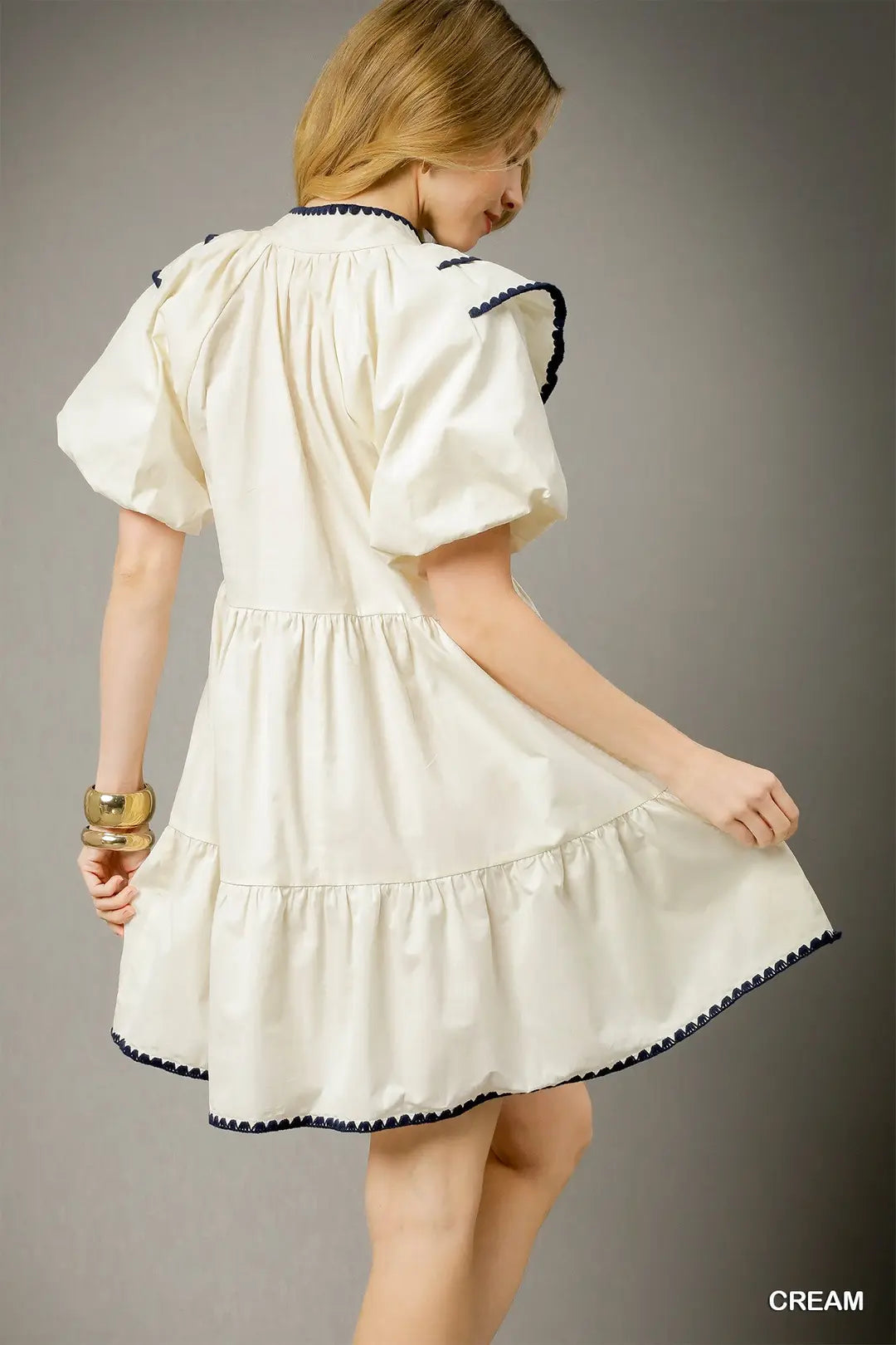 Ruffle Trim Baby Doll Dress