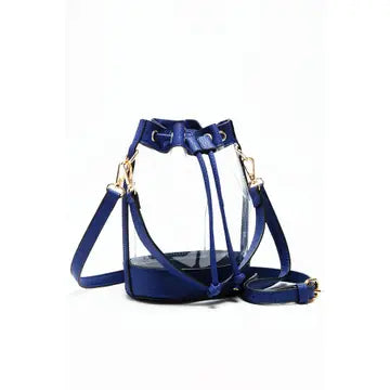 Blue Bucket Stadium Bag - Clear Stadium Approved Crossbody Bag