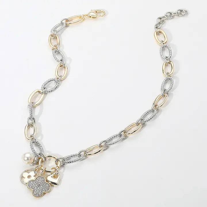 Quatrfoil Statement Necklace
