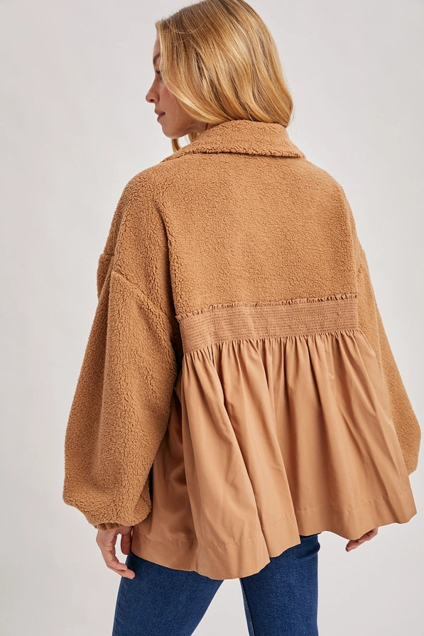 Fleece Peplum Jacket